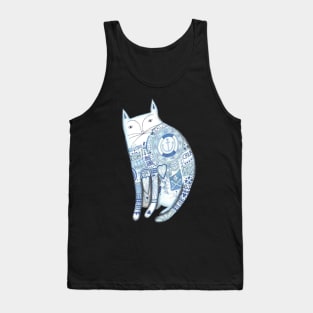 Cat with tatts, the amazing tattooed cat! Tank Top